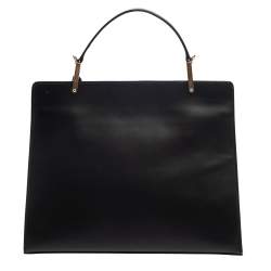 Pre Owned Balenciaga Black Leather Le Dix Cartable Top Handle Bag