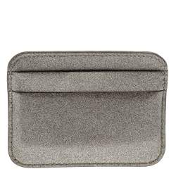 Pre Owned Balenciaga Metallic Glitter Patent Leather Everyday Card Holder 
