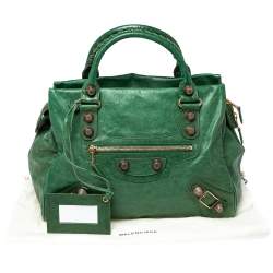 Pre Owned Balenciaga Pommier Leather GGH Midday Bag