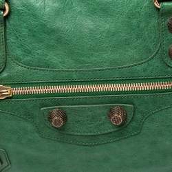 Pre Owned Balenciaga Pommier Leather GGH Midday Bag
