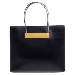 Balenciaga Black Leather Small Cable Shopper Tote