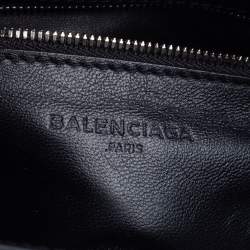 Balenciaga Black Leather Small Cable Shopper Tote