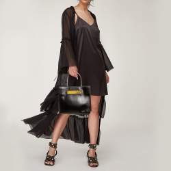 Balenciaga Black Leather Small Cable Shopper Tote