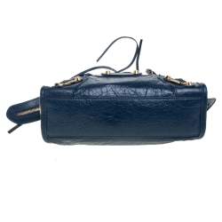 Pre Owned حقيبة بالنسياغا سيتي كلاسيك ميني جلد أزرق