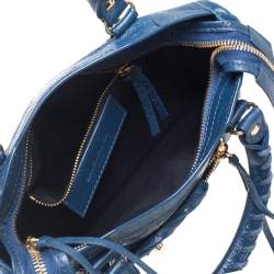 Pre Owned حقيبة بالنسياغا سيتي كلاسيك ميني جلد أزرق