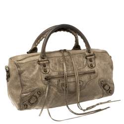 Pre Owned حقيبة ساتشل بالنسياغا تويغي RH جلد دولما