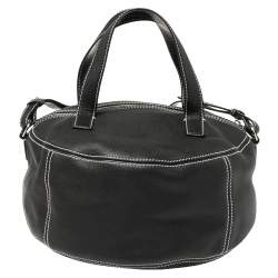 مملوكة مسبقًا حقيبة هوبو بالنسياغا اير جلد أسود