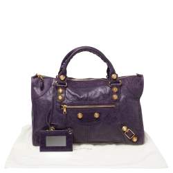 Pre Owned Balenciaga Raisin Leather GGH Work Tote