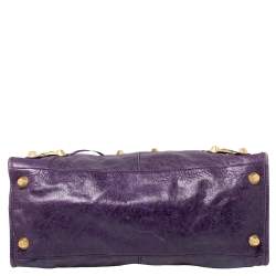 Pre Owned Balenciaga Raisin Leather GGH Work Tote