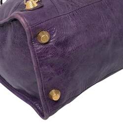 Pre Owned Balenciaga Raisin Leather GGH Work Tote