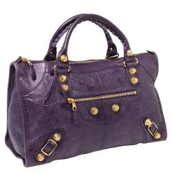 Pre Owned Balenciaga Raisin Leather GGH Work Tote