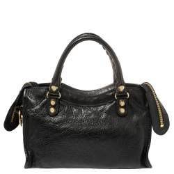 Pre Owned Balenciaga Black Leather Mini Classic City Bag