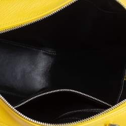 Balenciaga Yellow Leather Small Triangle Duffle Bag