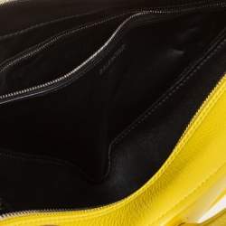 Balenciaga Yellow Leather Small Triangle Duffle Bag