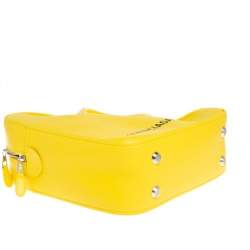 Balenciaga Yellow Leather Small Triangle Duffle Bag