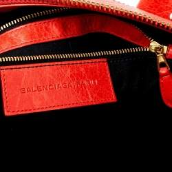 Pre Owned Balenciaga Vermillon Leather Giant Work Bag
