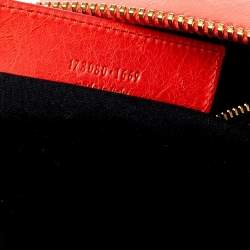 Pre Owned Balenciaga Vermillon Leather Giant Work Bag