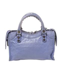 Pre Owned Balenciaga Glycine Leather Mini Classic City Bag
