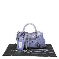 Pre Owned Balenciaga Glycine Leather Mini Classic City Bag