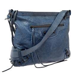 Pre Owned  Balenciaga Ocean Leather RH Flat Messenger Bag