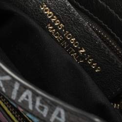 Pre Owned Balenciaga Black Graffiti Leather Mini RH Classic City Bag