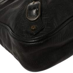 Pre Owned Balenciaga Black Leather Motocross Classic Hip Crossbody Bag