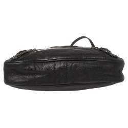Pre Owned Balenciaga Black Leather Motocross Classic Hip Crossbody Bag