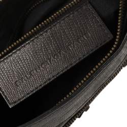 Pre Owned Balenciaga Black Leather Motocross Classic Hip Crossbody Bag