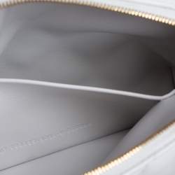 Pre Owned حقيبة كروس بالنسياغا بي كاميرا جلد أبيض مبطن