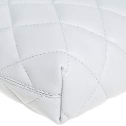 Pre Owned حقيبة كروس بالنسياغا بي كاميرا جلد أبيض مبطن