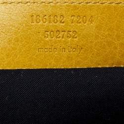 Pre Owned حقيبة كلتش بالنسياغا موتوكروس غيانت 21 مظروف جلد أصفر