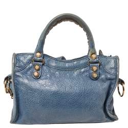 Pre Owned Balenciaga Conard Leather Mini Classic City Tote