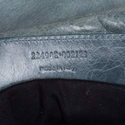 Pre Owned Balenciaga Grey Leather Giant Street Bowler Bag
