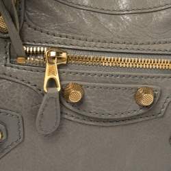 مملوكة مسبقًا Balenciaga Grey Leather Mini Classic City Tote
