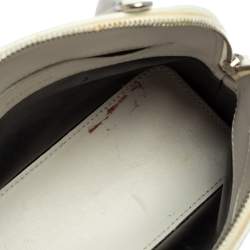مملوكة مسبقًا Balenciaga White Leather XXS Ville Logo Satchel