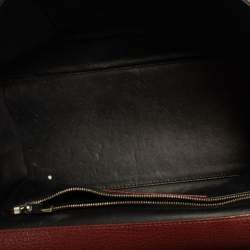 Pre Owned حقيبة بالنسياغا لو ديكس كارتابل يد علوية جلد نعام و جلد أحمر داكن