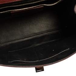 Pre Owned حقيبة بالنسياغا لو ديكس كارتابل يد علوية جلد نعام و جلد أحمر داكن