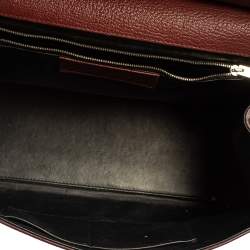 Pre Owned حقيبة بالنسياغا لو ديكس كارتابل يد علوية جلد نعام و جلد أحمر داكن