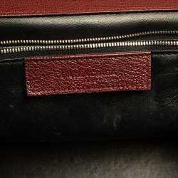 Pre Owned حقيبة بالنسياغا لو ديكس كارتابل يد علوية جلد نعام و جلد أحمر داكن