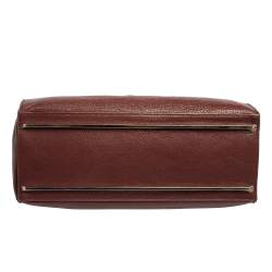 Pre Owned حقيبة بالنسياغا لو ديكس كارتابل يد علوية جلد نعام و جلد أحمر داكن