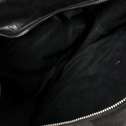 Pre Owned Balenciaga Black Matelassé Leather RH MM Bag