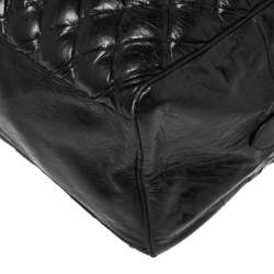 Pre Owned Balenciaga Black Matelassé Leather RH MM Bag