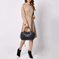 Pre Owned Balenciaga Black Matelassé Leather RH MM Bag