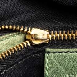 Pre Owned Balenciaga Green Leather Giant Work Bag