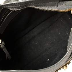 Pre Owned Balenciaga Gris Tarmac Leather Mini Metallic Edge City Bag