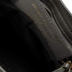 Pre Owned Balenciaga Gris Tarmac Leather Mini Metallic Edge City Bag