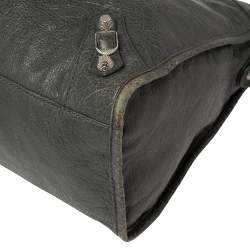 Pre Owned Balenciaga Grey Leather RH City Tote