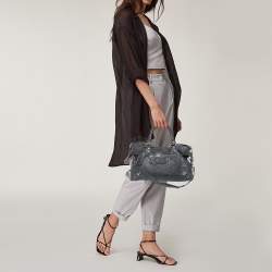 Pre Owned Balenciaga Grey Leather RH City Tote