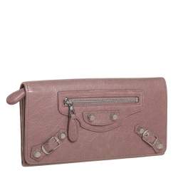 Pre Owned Balenciaga Tomette Leather Classic Money Continental Wallet