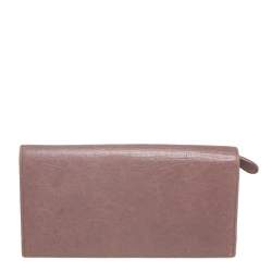 Pre Owned Balenciaga Tomette Leather Classic Money Continental Wallet
